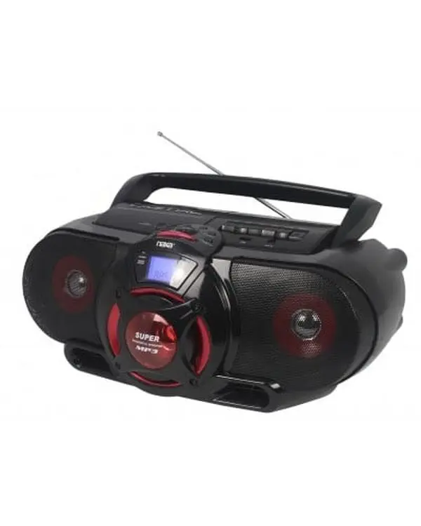 Naxa Portable Wireless Bluetooth Boombox - Audio Gadget with CD, MP3, USB, AM/FM Radio, Memory Playback, Remote Control