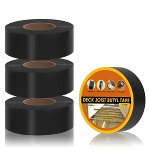 Butyl Joist Tape for Decking 2''50', 4 Rolls Weather-Resistant Deck Joist Tape 2 inch,  and Anti- Joists Deck Tape,Self-Adhesive Flashing Joists Tape for  Decks Beams Roof