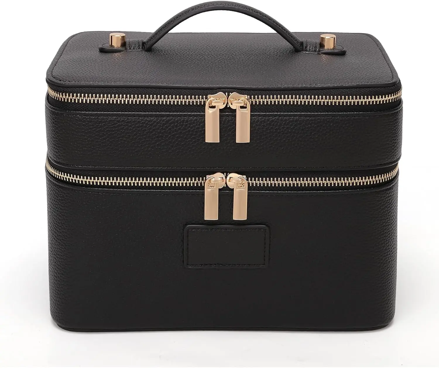 Double-Layer Vanity Makeup Bag - Black Large