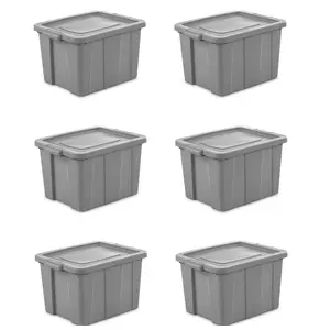 Sterilite Tuff1 Plastic Storage Tote Container Bin with Lid Boxes Organiser