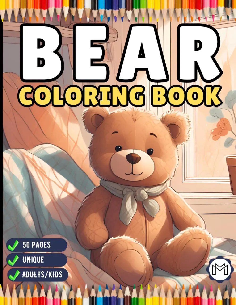 50 Pages Cute Teddy Bear Coloring Book Gift for Adults Kids Men Women Boys GirlsTeens Bold and Easy Cool Bear Animal Coloring Book Funny Teddy Bear ... ReliefRelaxation Teddy Bear Coloring Sheets