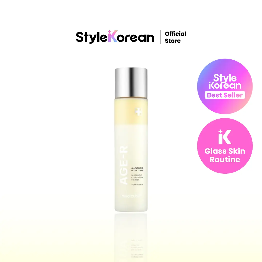 [Official Medicube Partner] AGE-R Glutathione Glow Toner 140ml -  Low-Irritation Double Layer Toner for Glass Glow Skin with Peptide, Even Skin Tone, Radiance, Hydration, Korean Skincare