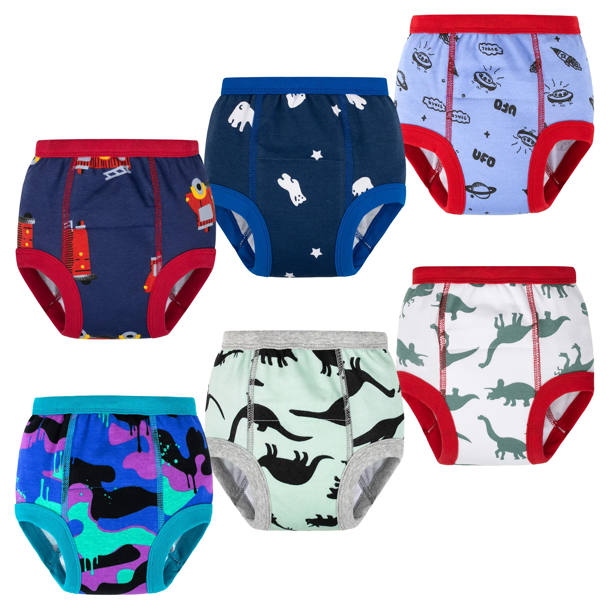 Big Elephant Kids' Toddler Potty Training Underwear - 6-Pack, Snug Cotton, Fun Prints Motivate, Machine Washable, Easy Care, Comfy Wear, Train Like Real Pants, Fits 12 Months to 10 Years, Snug Cotton, Comfy Wear, Cotton Toddler Underwear, Diaper Training