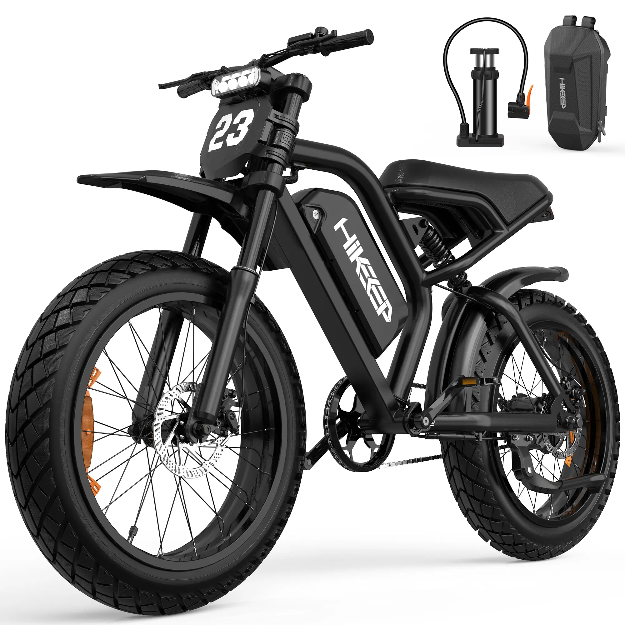 HiKeep K6-U Electric Bike, 1500W High-Speed Brushless Motor, Instant Powerful Torque, 30° Steep Incline Capability, Suitable for City Streets & Wilderness Riding