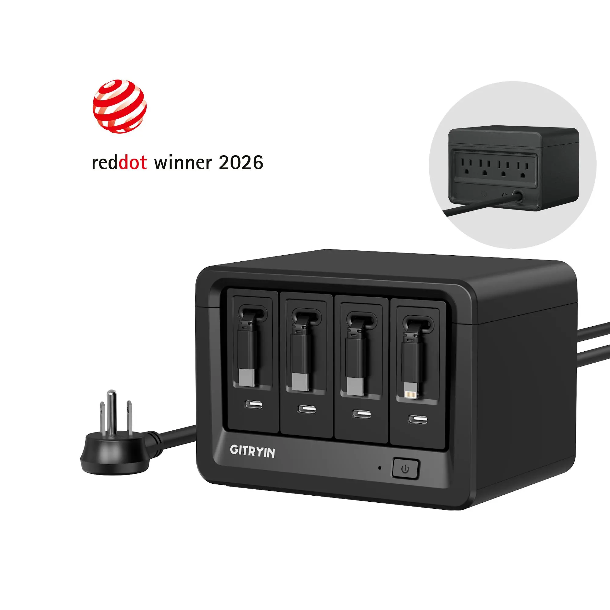 Gitryin 12-in-1 Desktop Charger for Multiple Devices - Efficient, Convenient Design for Simultaneous Charging of Smartphones, Cellphones, Mobile & Electronic Devices, Smartphone, Multi-Port Adapter Chargers