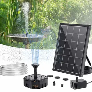 POPOSOAP Solar Pond Filter with Fountain Pump, 4W Solar Fountain Pump with Pond Filter Kit, Solar Water Pump with Nozzles & PVC Tubing for Bird Bath, Water Garden, Fish Tank & Backyard Decor# pool water# pool fountain# solar water fountain