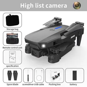 2025 new E88 drone Aerial photography GPS positioning folding toy  remote-controlled airplane High-performance six-channel gyroscope one-button takeoff one-button landing 360-degree roll forward