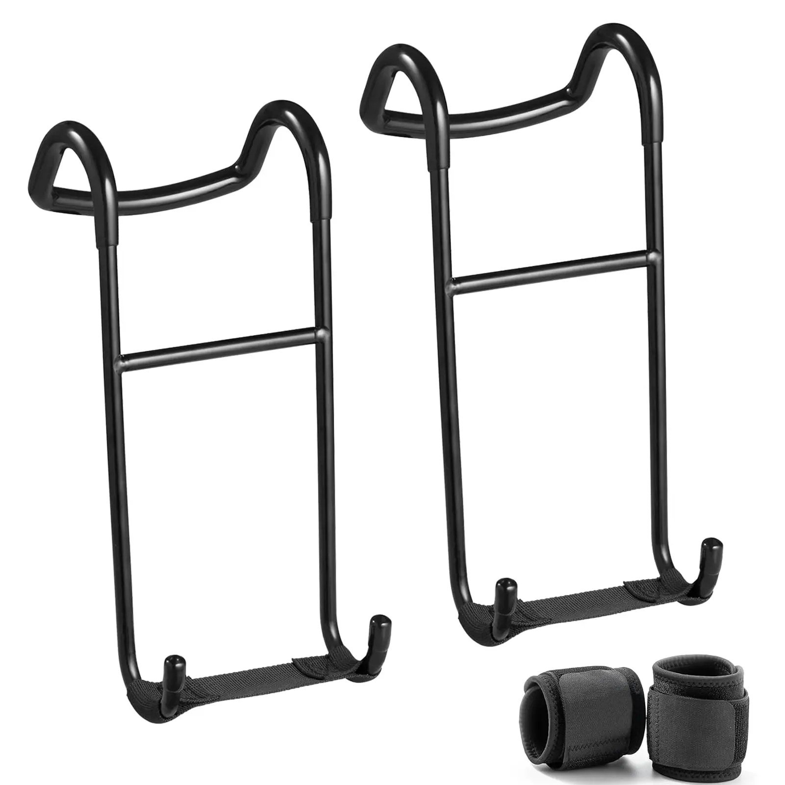Upgraded 2-pack Dumbbell Spotter Hooks  250 Lbs Load Capacity Heavy Duty For Bench Press Chest & Shoulder Workouts With Wrist Straps