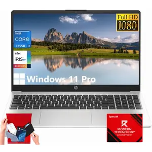 HP 250 G10 Laptop Computer for Business, Intel Core i7-1355U, Up to 64GB RAM, Up to 2TB SSD, 15.6" FHD Display, Windows 11 Pro, Numeric Keypad, Webcam Privacy Shutter, Wi-Fi 6