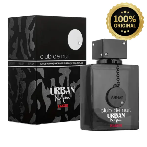 Armaf Club De Nuit Urban Elixir, Woody Spicy Eau de Parfum for Men, Long-Lasting Signature Scent with Cedar & Grapefruit, 3.6 oz EDP Spray, Scented Fragrance, Adults, Men's Fragrance