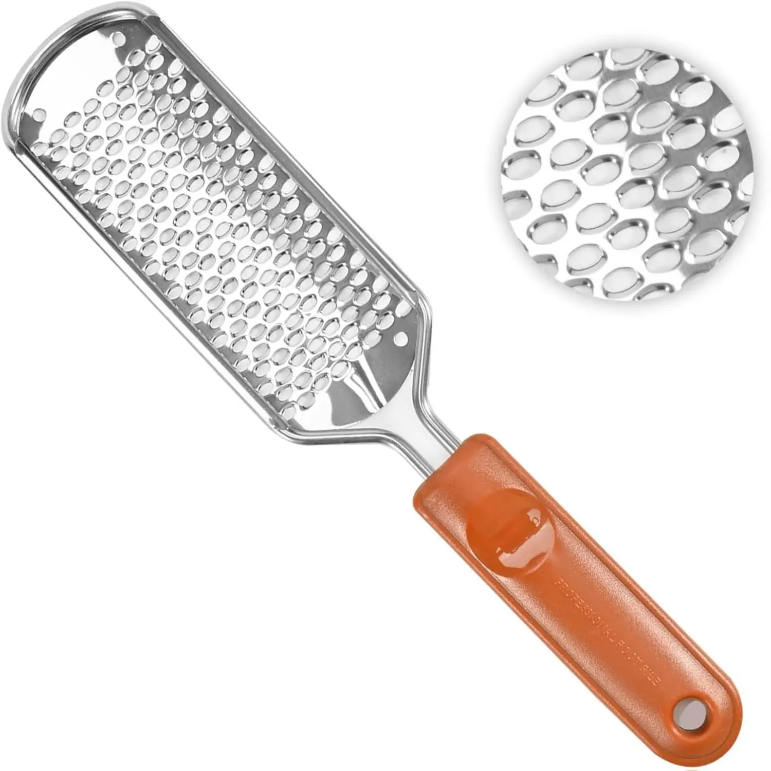 Professional Foot Scrubber Dead Skin Remover Pedicure Foot File Callus Removal Heel Scraper for Cracked Heels Microplane Cheese Grater for Feet Foot Rasp for Hard Skin T1
