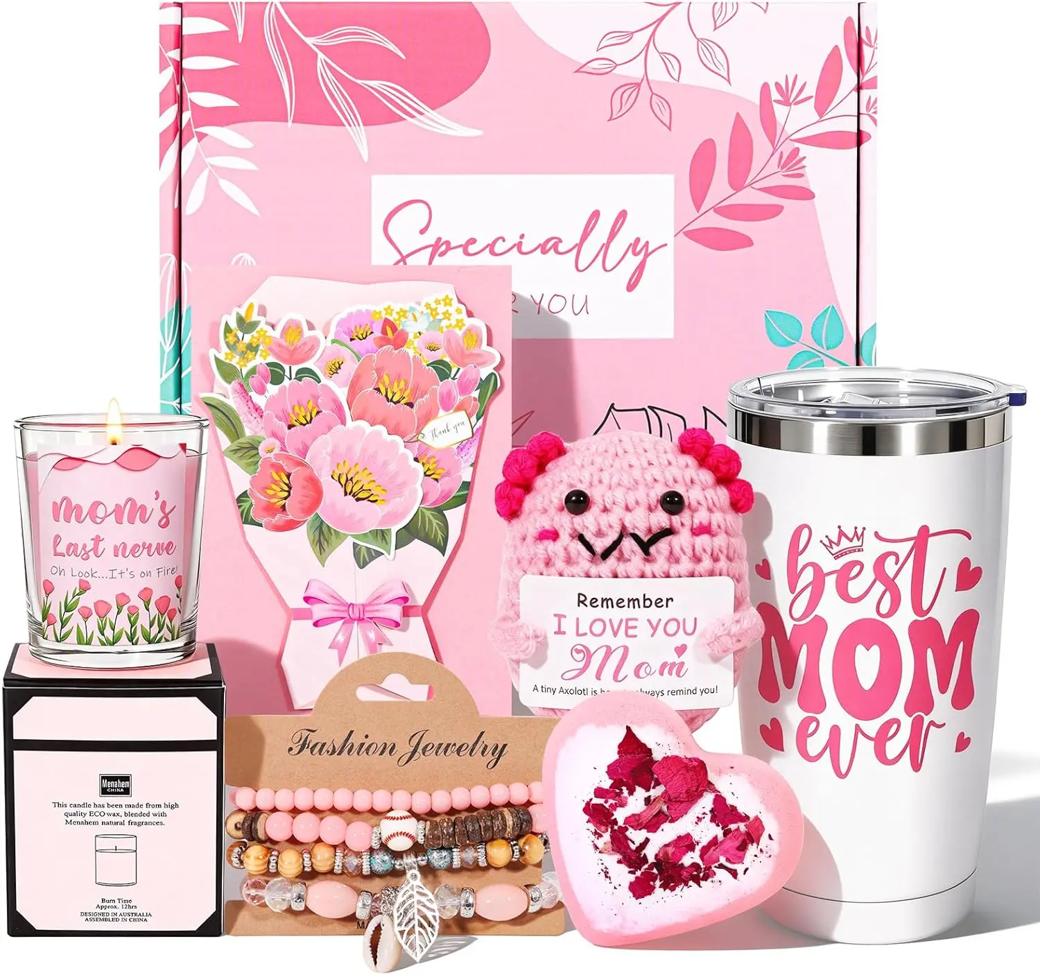 Mother Day Gift for Mom from Daughter Son, Mom Birthday Gifts Ideas Basket for Moms Mama Mother from Child Sister Daughter Birthday Gifts for Moms Grandma