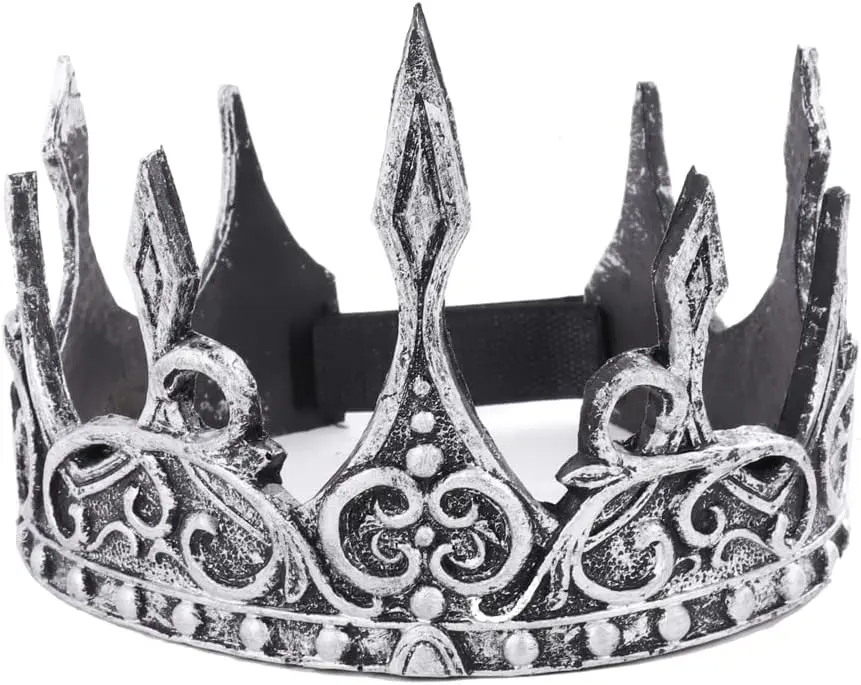 Regal 's Crown,Adjustable Royal Crown Prince Tiara,Medieval  Costume Accessories for Adult