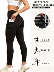 Women's High-Waisted Leggings, Soft Tummy Control Non-See-Through Pants, Women's Clothes for Gym Yoga Running, Fashion Womenswear Clothes Suitable for All Seasons summerwins,summerwins