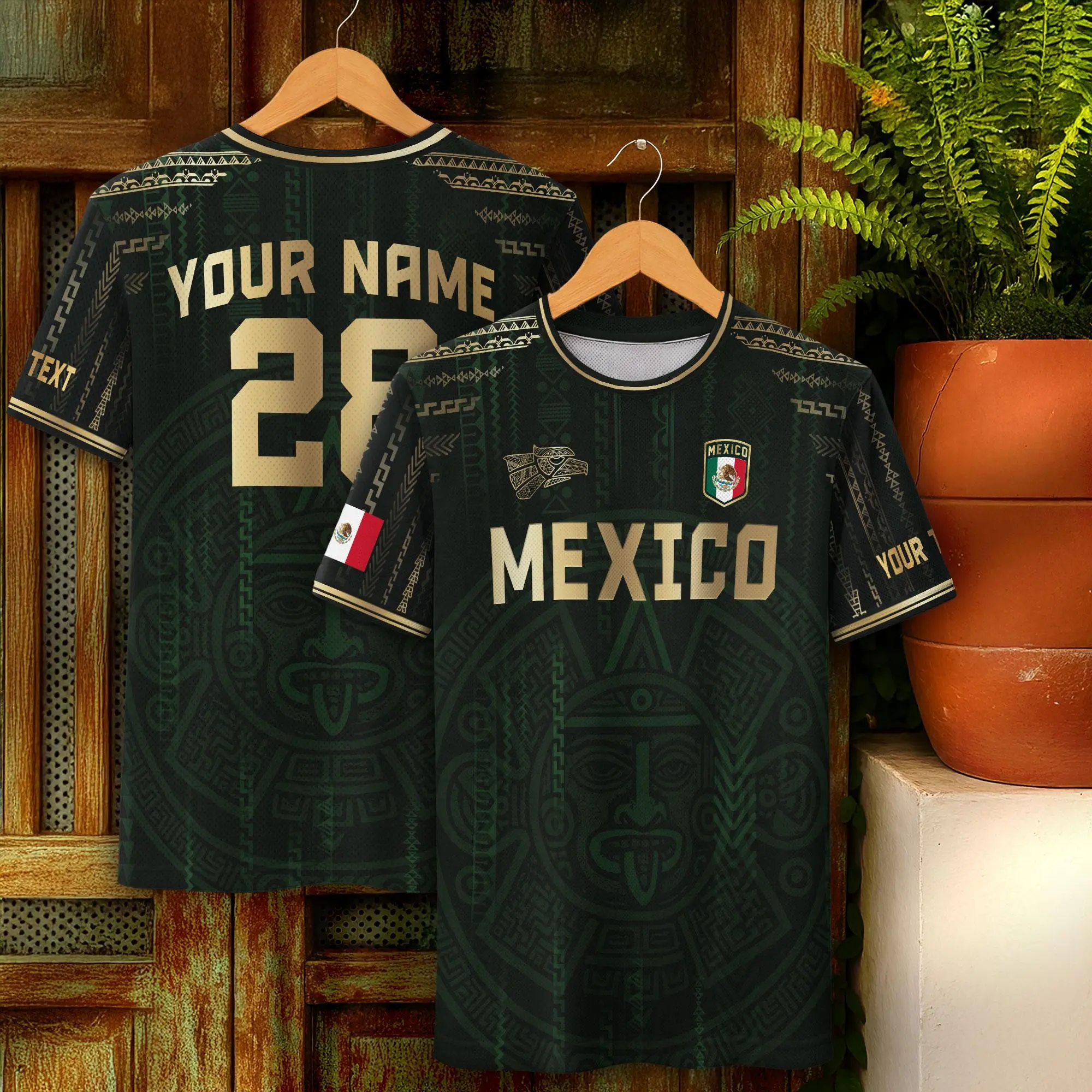 Personalized Mexican Jersey Soccer, Custom Name & Number Mexican Soccer Jerseys, Custom Mexico Soccer Jersey for Men and Kid, Soccer Jerseys