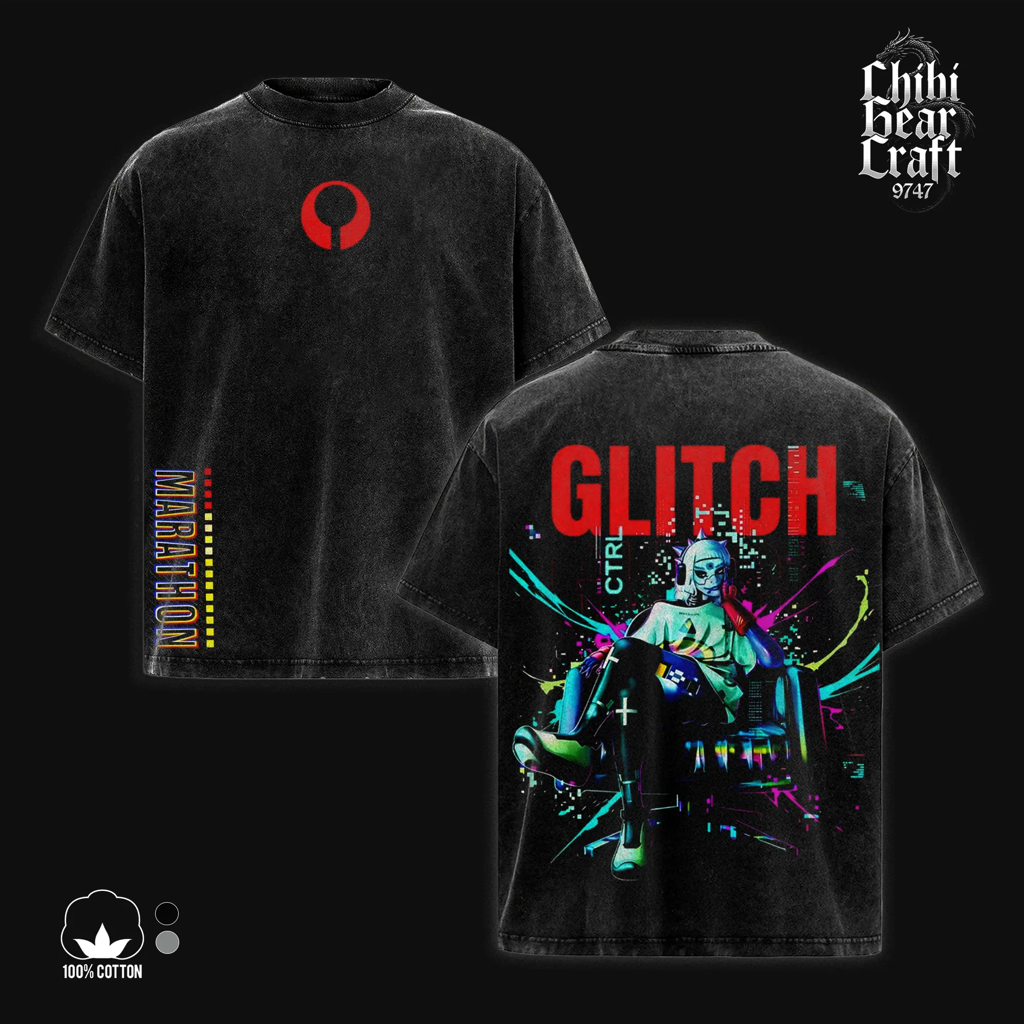 [COLLECTION] Marathon Graphic Shirt Bungie Sci-Fi Shooter Vintage Washed Oversized T-Shirt Cyberpunk Vandal Recon Thief Glitch Techwear Y2K Merch Tee Gift For Game Fan Clothes