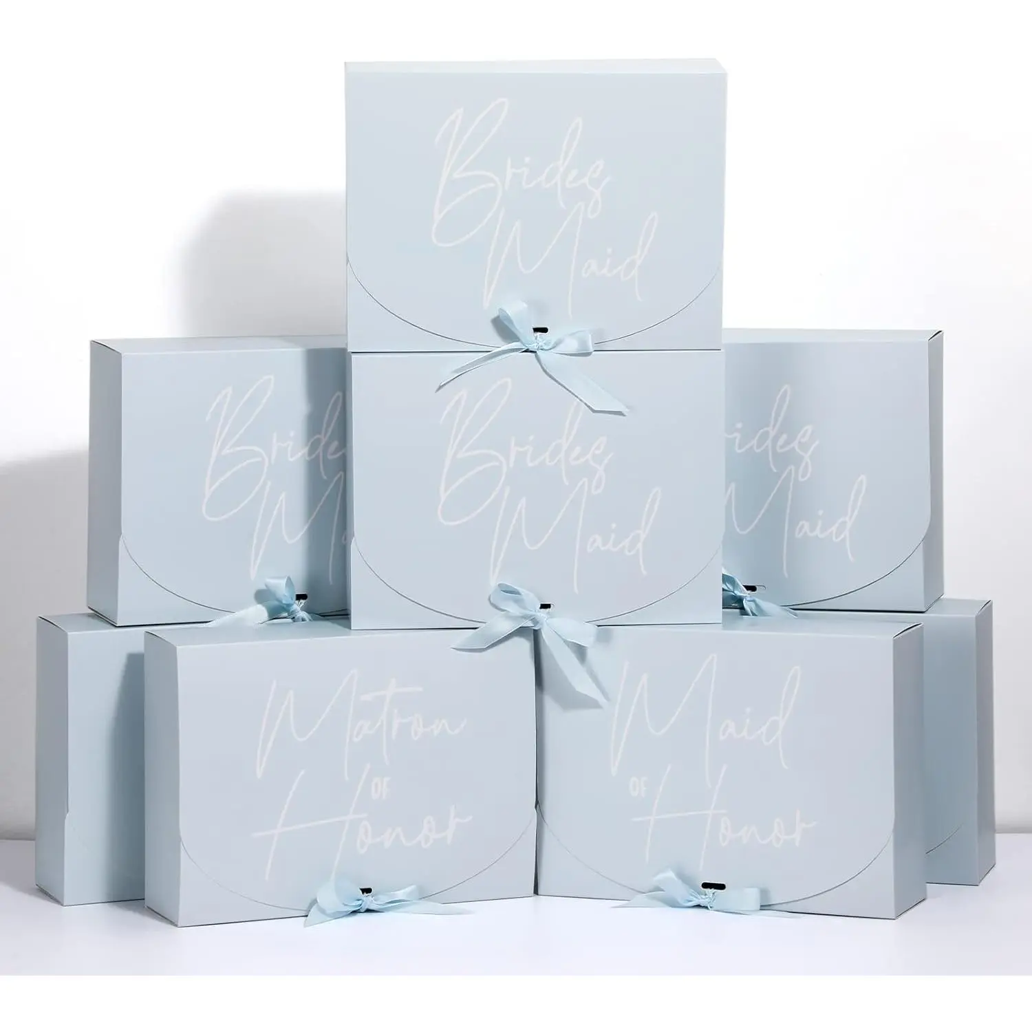 8 Pack Blue Bridesmaid Proposal  Boxes with Ribbon 7.87 x 10.6 Inch Will You Be My Maid of  Bridesmaid Boxes for Wedding Bridal Shower Packaging Supplies Birthday Party Favors