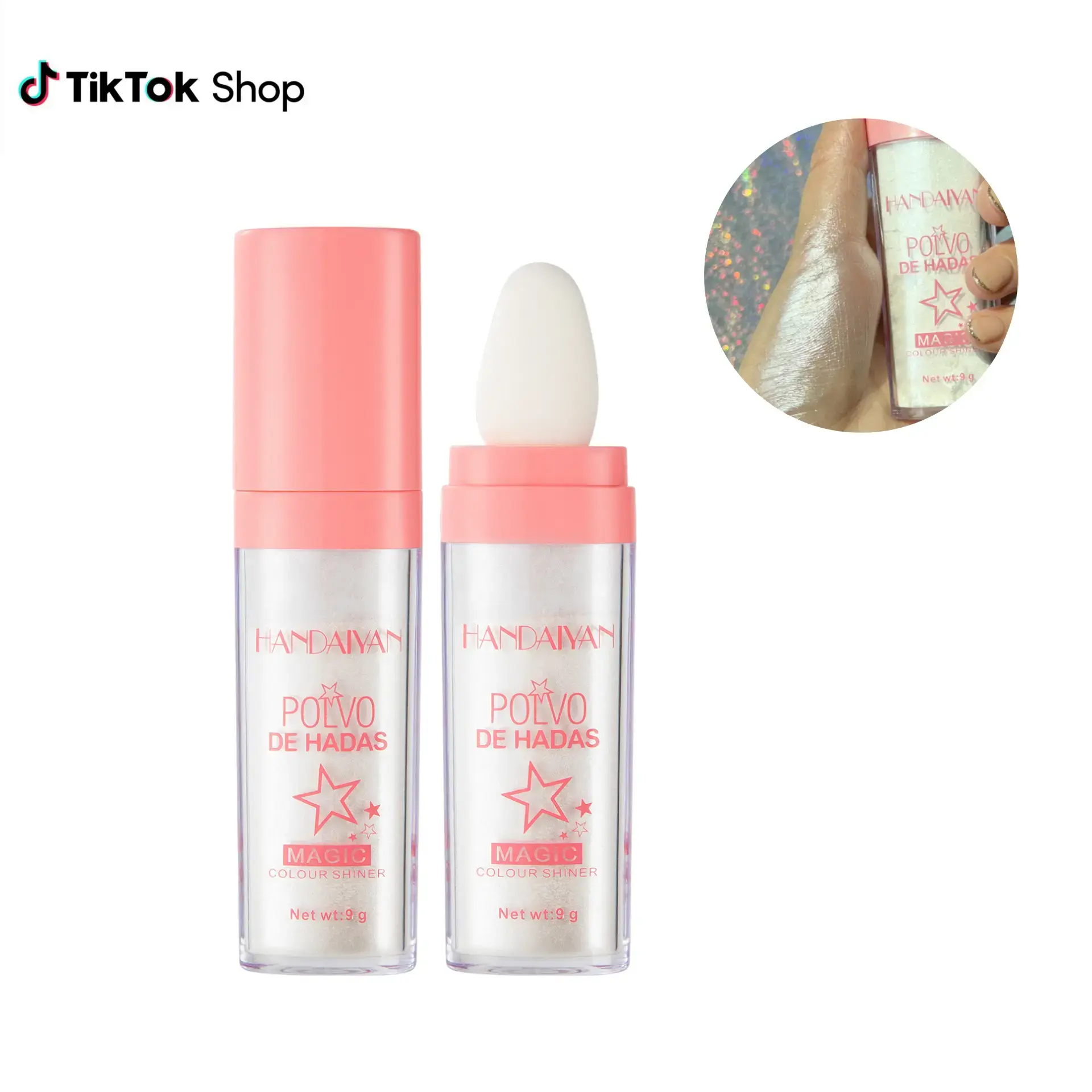 All-Over Shimmer Makeup Highlighter Powder for Face/Body/Hair - Lightweight, Breathable, Easy to Spread, Brightening, Portable Size Beauty Product for Parties, Beach Events, Brightens Skin