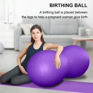 Single Peanut Ball 90x45cm Balance Stability Seat, Yoga Ball Chair Fitness Pump Sensory Equipment for Kids Physical Therapy Core Training Yoga Exercise Ball