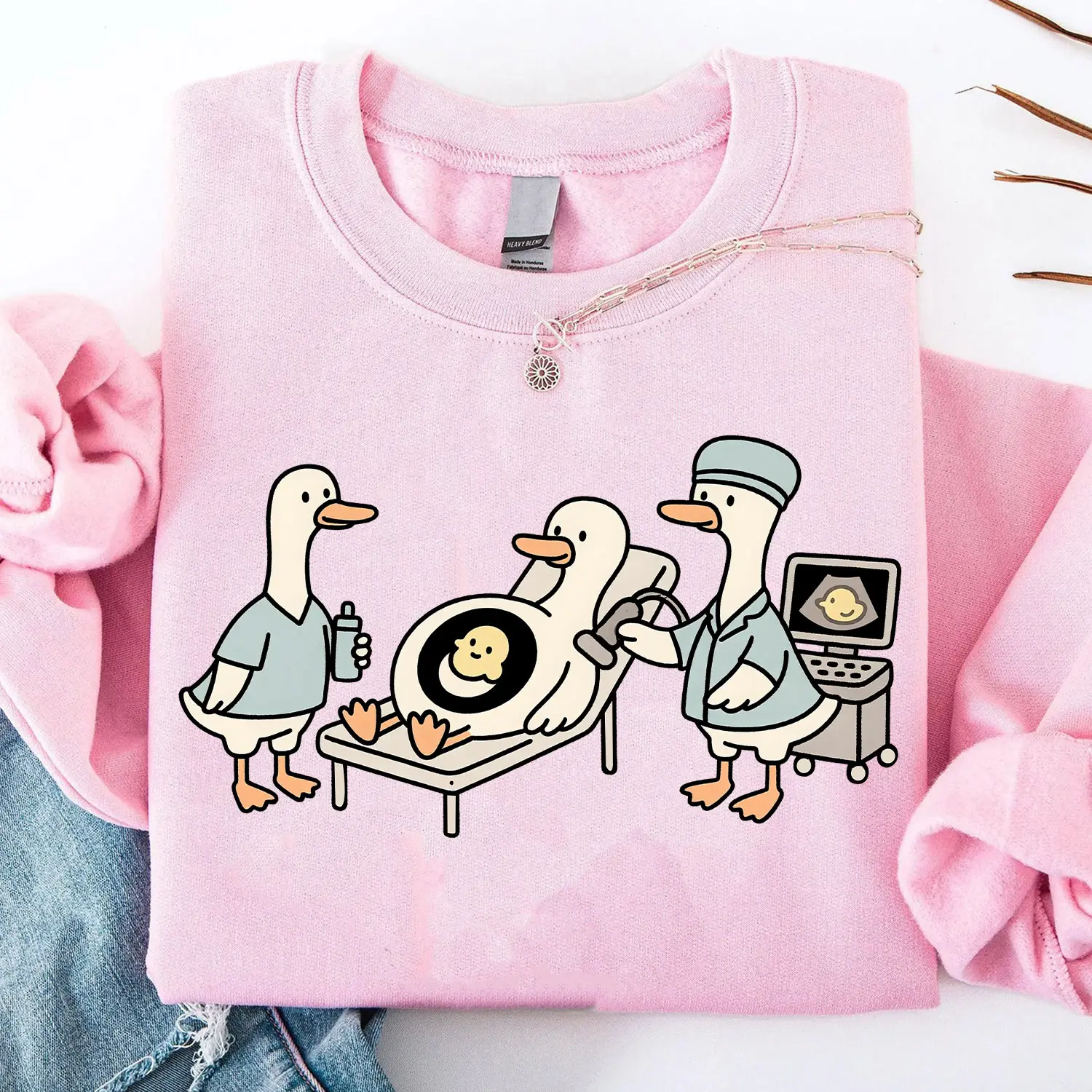 Funny Goose Sonographer Sweatshirt, Ultrasound Technologist Sweater, Sonography Crewneck, RDMS Gift, Gift For Her