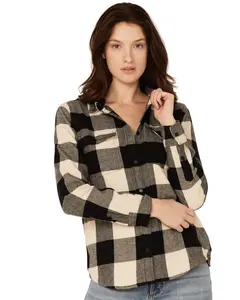 United By Blue Women's Plaid Print Responsible Button Down Western Flannel Shirt - 201-313-20723