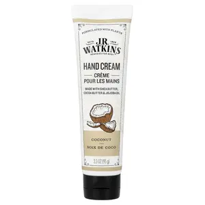 J R Watkins Hand Cream, Coconut , 3.3 oz (95 g)