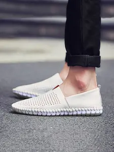 Men's Fashionable Hollow Out Design Slip on Loafers, Casual Comfortable Breathable Flat Shoes for Daily Wear, Lightweight Breathable Shoes for All Seasons Footwear
