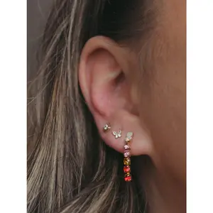 ZIA STUD EARRINGS IN RED
