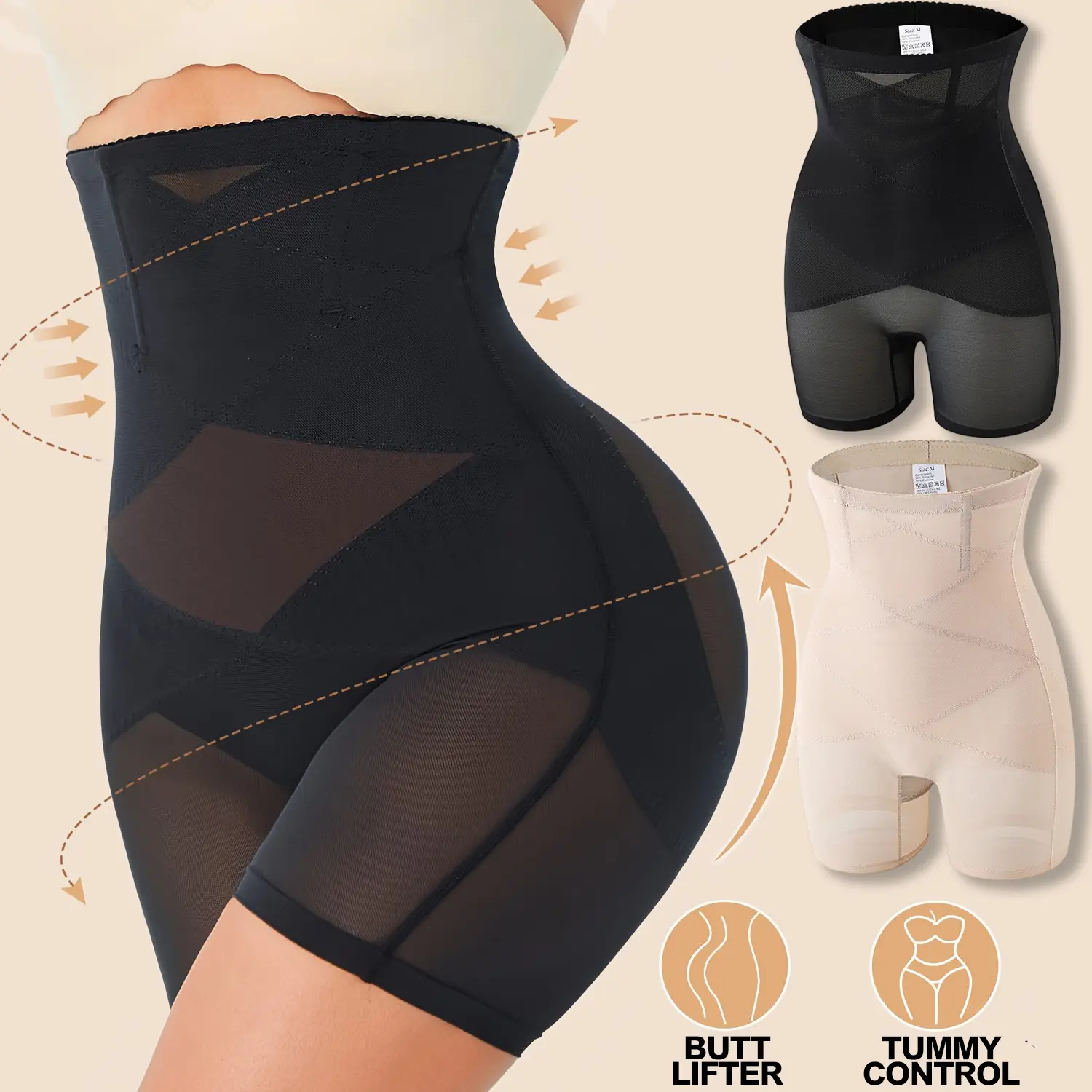Women's High Waist Shapewear Panties, Tummy Control Shapewear, Compression Seamless Girdle High Waisted Body Shaper Underwear, Shapewear