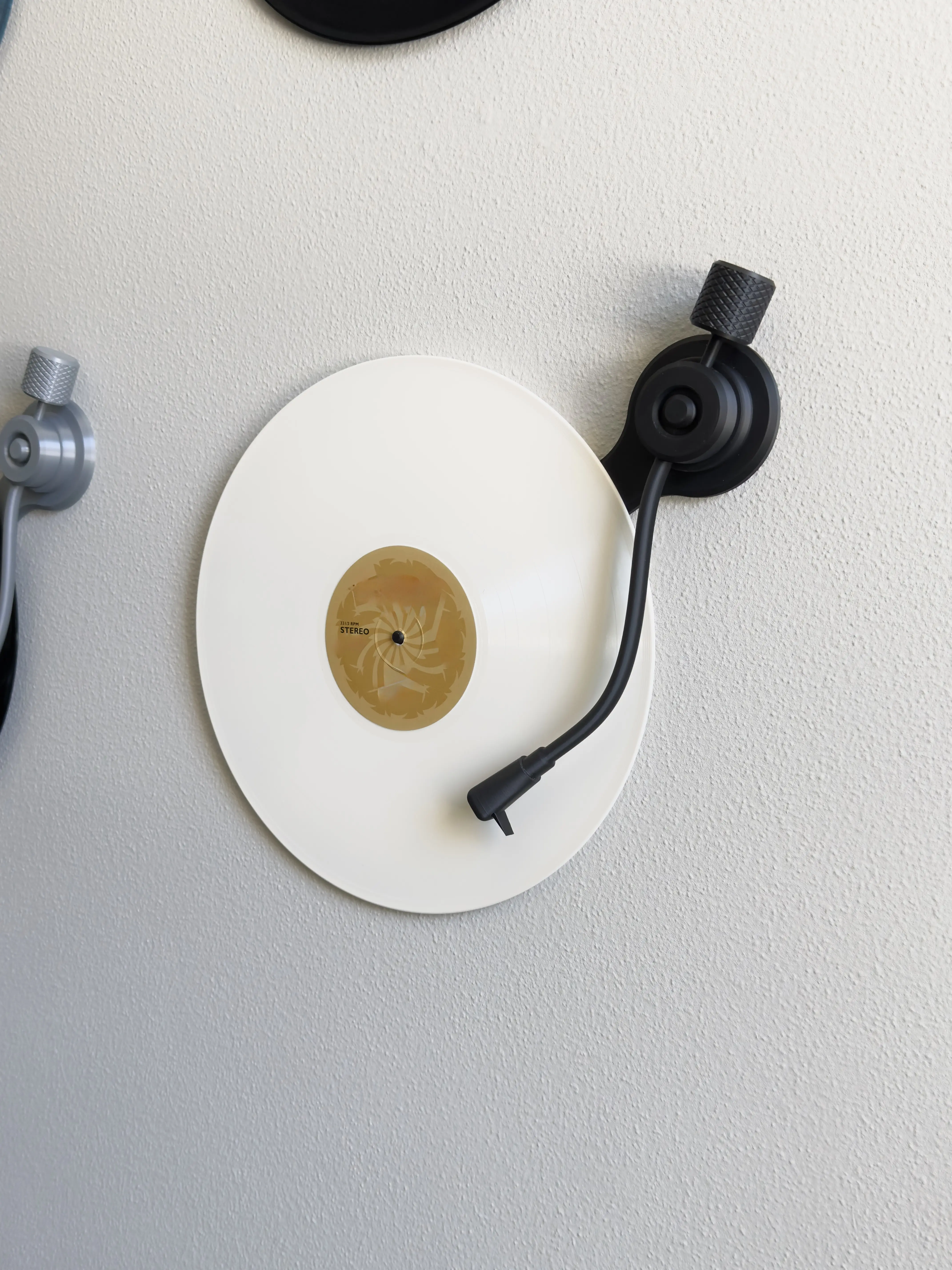 Vinyl Record/LP Wall Mount - Unique Album Display Art + Faux Tonearm