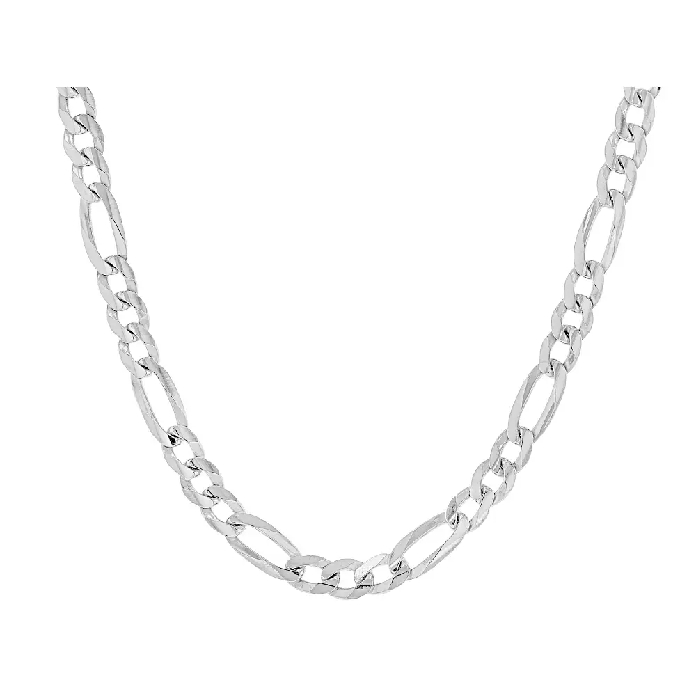JTV Sterling Silver 3.8mm Figaro 20" Necklace