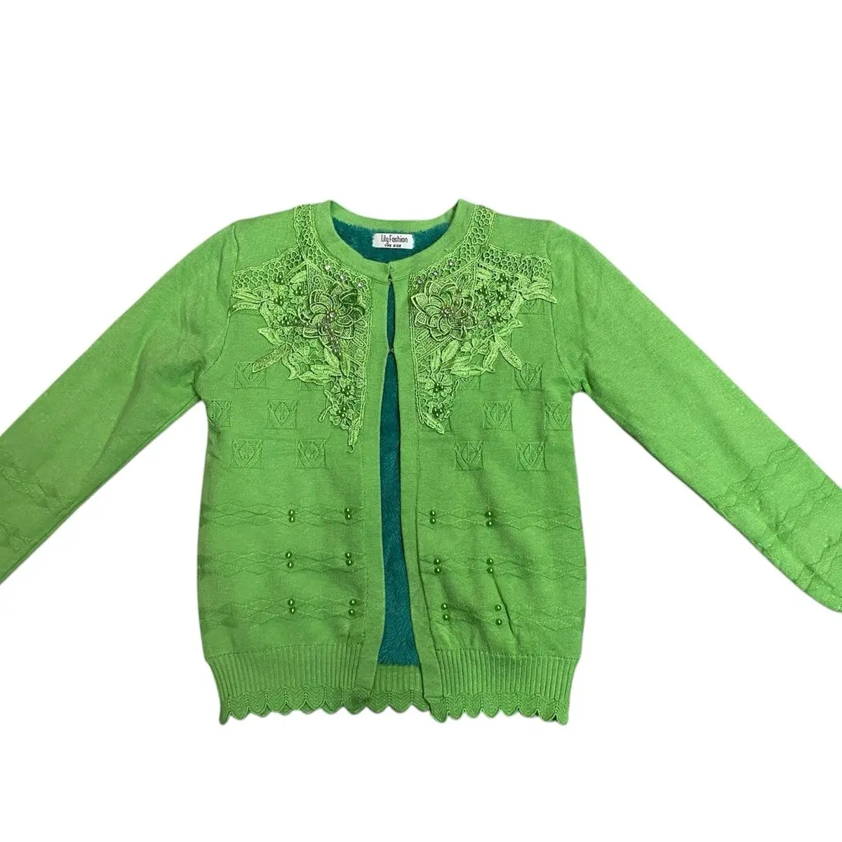 LILY FASHION Women's Elegant Floral Lamb Print Long-Sleeve Regular-Sleeve Knit Pullover Sweater, Party Wear Top