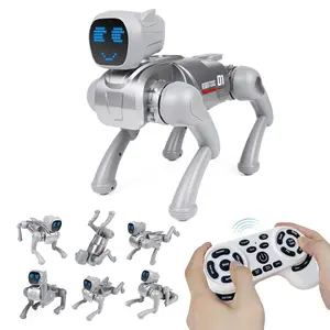 Smart Voice-Controlled Robot Dog, 2.4g Remote + APP Control, App Integration, Programmable Tricks, Interactive Play, Kids Educational Toy, Requires 2 Aaa Batteries