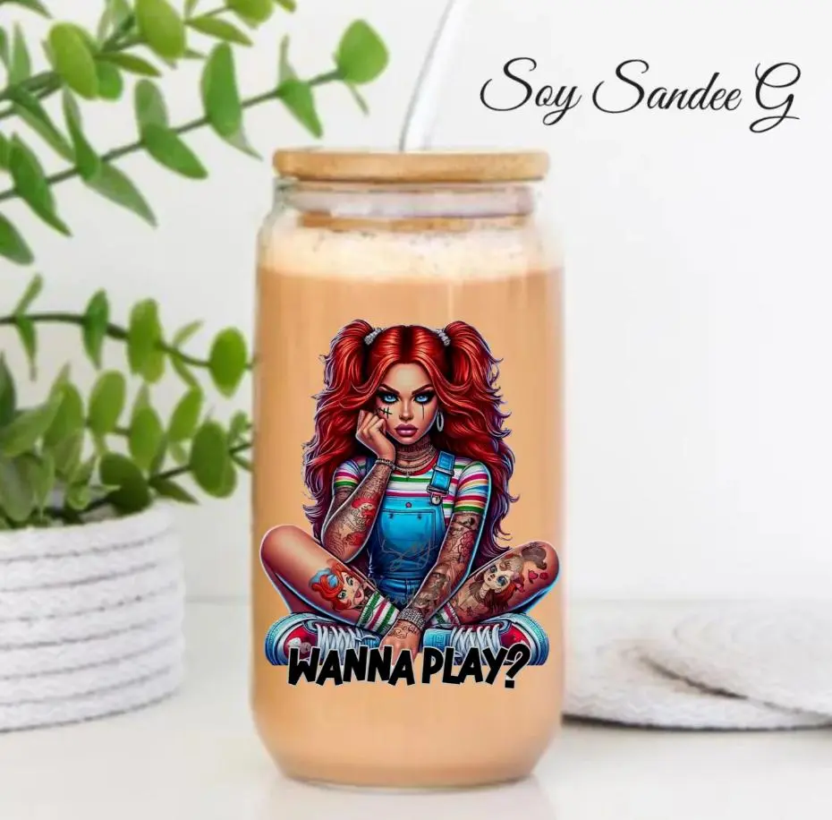 Wanna Play? Chucky Girl - UVDTF Decal for cups/hard surfaces sticker