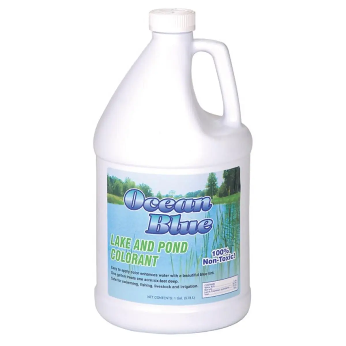Crystal Blue CBOG 1 gal Ocean Lake & Pond Colorant Blue, Clears Muddy, Outdoor, Clears Mud, Outdoor Safe