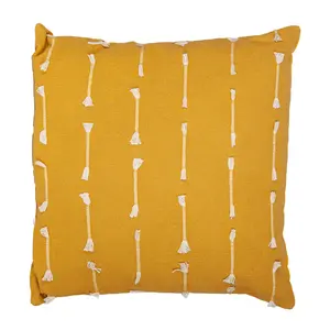Parkland Collection,Premium Yellow Cotton Pillow For Sofa And Bed