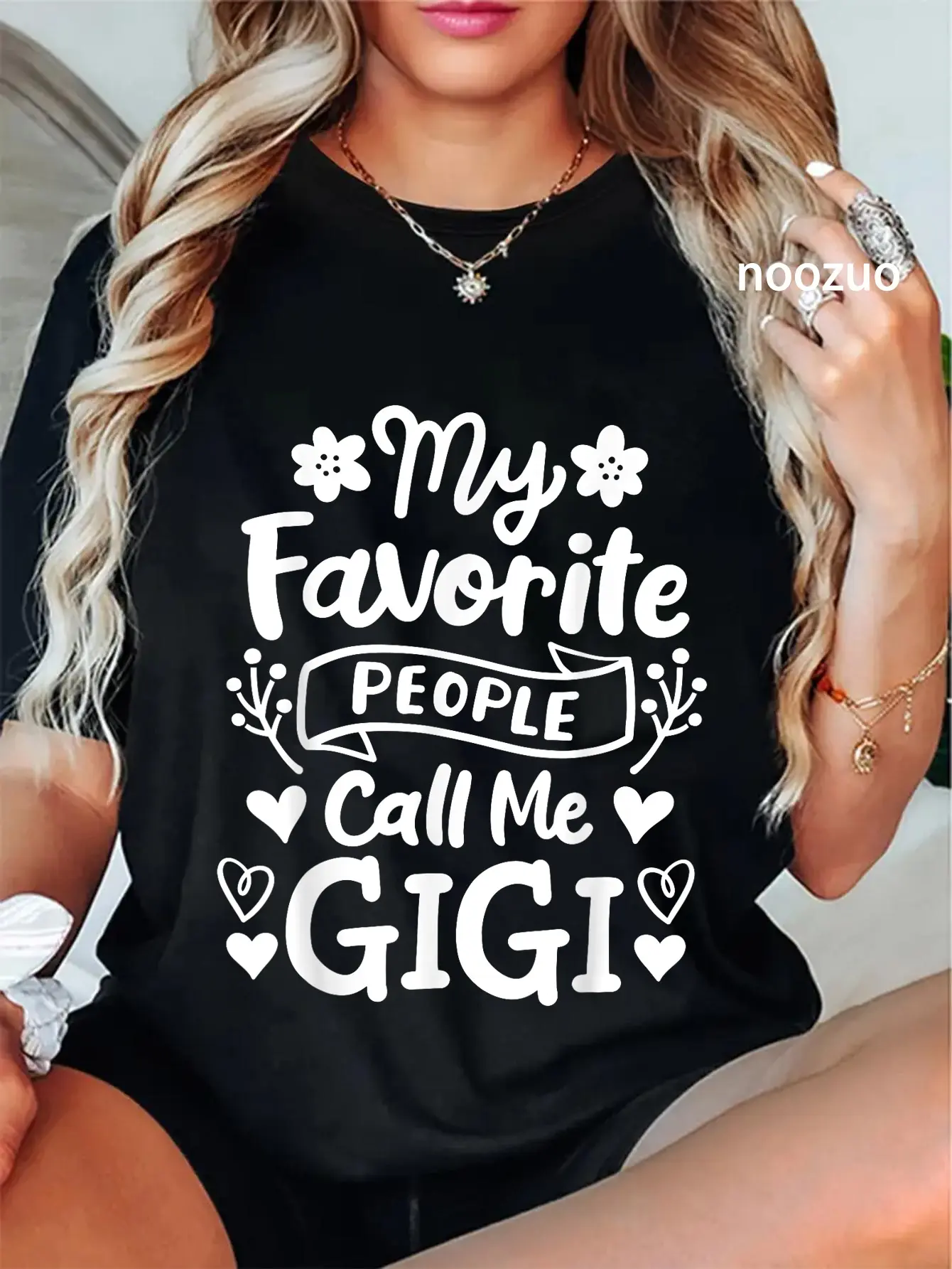 100% Cotton Gigi Grandma Grandmother My Favorite People Call Me Gigi T-Shirt