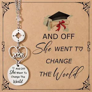 Graduation Gifts for Her, Class of 2026 Rear View Mirror Accessories Car Decor Graduation Gifts for Women University College Graduate Car Accessories for Women