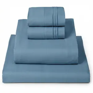 Comfortable  4-Piece Set Ultra-Fine Fiber Breathable Sheet Collection 16-Inch Deep Pocket Design Hotel Luxury Texture King