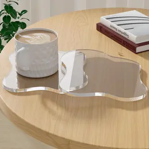Acrylic 2Pcs/Set Coaster for Desk, Bar Drink Coaster, Cloud Shape Coffee Cup Coaster, Perfect for Tabletop Protection and Accessories Display