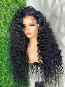 Fashion Ultra Soft 26 Inch Lace Front Wig, 180% Density Curly Pre-Bleached, Daily Use, 13x4 Lace Front, Twisted Curl, Kinky Curly Wigs