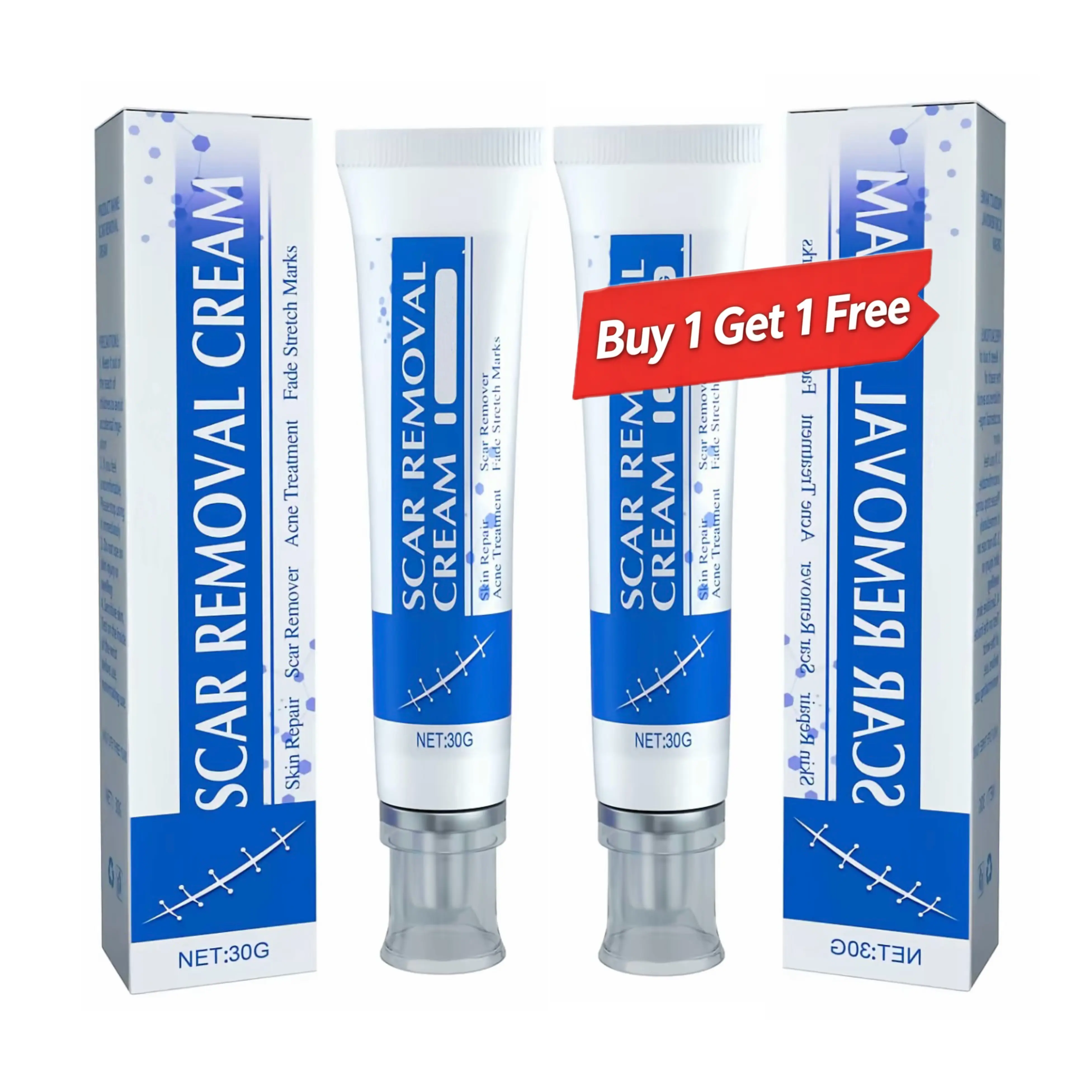 [Buy1get1Free]Advanced Silicone Scar Treatment Pack (30g) - Daily Beauty & Personal Care for Adults, Targets Face & Body Scars, Acne Scar Remover, Scar Soothing Cream