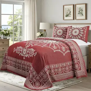 Kymbal Cotton Blend Jacquard Bedspread Set