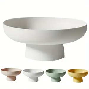 1pc Round Drain Fruit Basket, Modern Style Fruit Dish for Kitchen Counter, Home Organizer