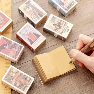 Vintage Style Mini Notebook, 1 Count Portable Tearable Notebook, Mini Notepad, Travel Diary Notebook, Office Stationery & Supplies, Gift Ideas