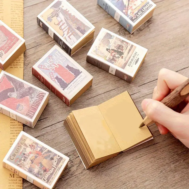 Vintage Style Mini Notebook, 1 Count Portable Tearable Notebook, Mini Notepad, Vintage Journal, Travel Diary Notebook, Office Stationery & Supplies, Gift Ideas