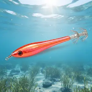 High-Sensitivity Hard Bionic Squid Lure with Diving Suspension Dual Action Tail Hook. Triggers Aggressive Strikes for Squid, Bass, Trout, Bream. Versatile Professional Fishing Gear, Multi-Scenario Use, High-Strength Anti-Pull Fake Bait.