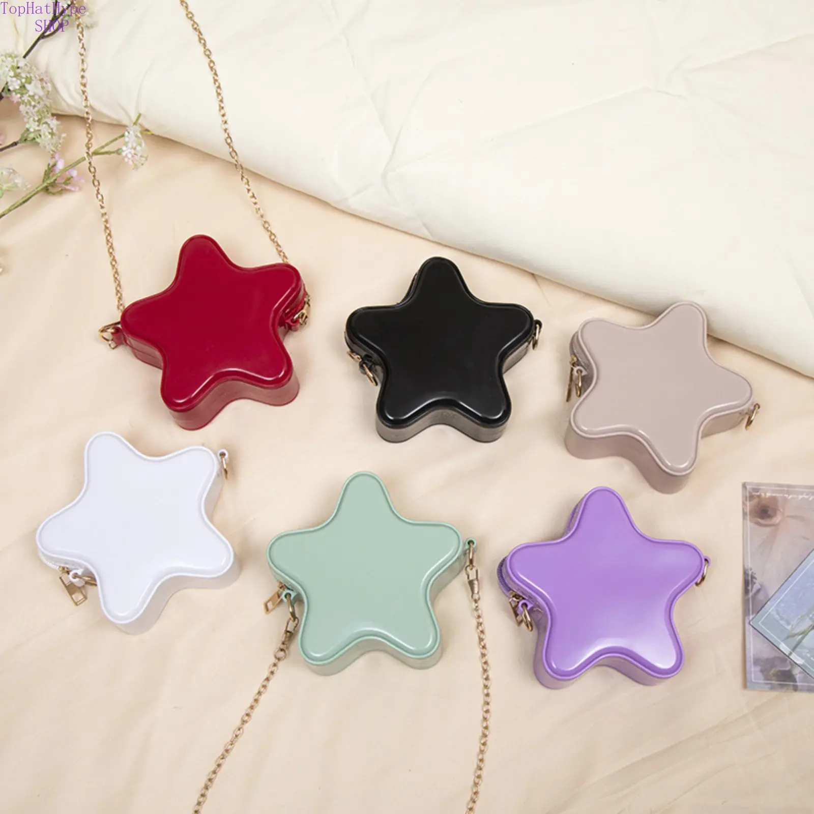 2026 New Cute Cartoon Star Jelly Crossbody Bag for Girls, Fashion Kawaii Shoulder Bag, DIY K-pop Deco Purse with Clear Pouch, Lightweight Waterproof Stylish Design Perfect for Daily Outings, School, Travel, Parties & Y2K Street Style Outfits