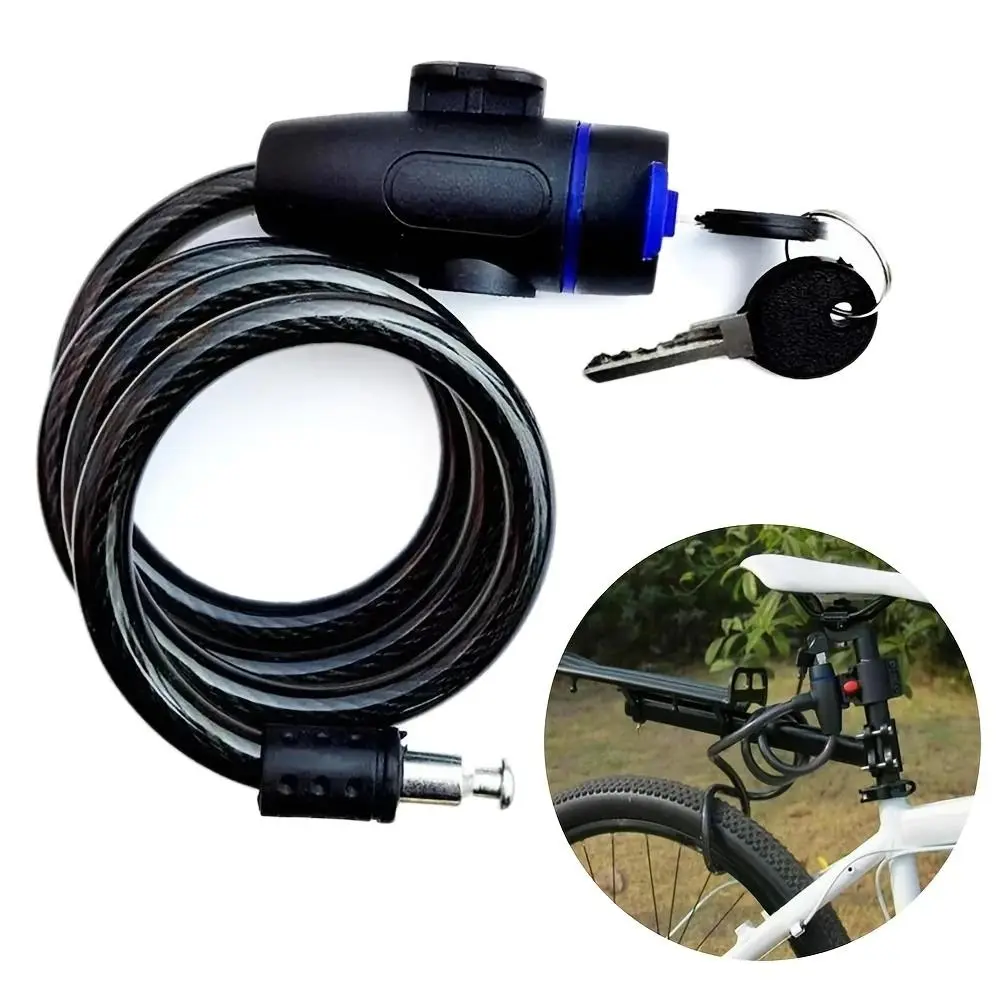 Motorcycle Padlock Chain, Anti-theft Bicycle Security Accessory with 2 Keys, Bicycle Lock, Bicycle Accessories for Outdoor Cycling, Cycling Gear, Bike Accessory