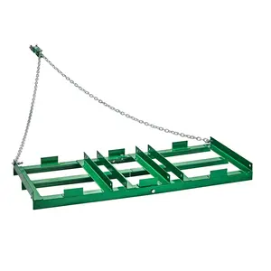 Drag Harrow, 4 ft Heavy Duty Tow Behind Drag Harrow with Adjustable Bars & 72 in Chain, Driveway Grader Landscape Rake for ATV, UTV, Tractor, Mower Tow Behind Yard Lawn Leveling Tool
